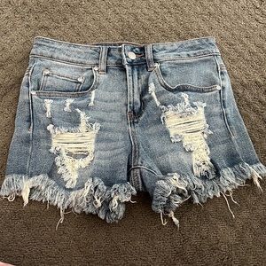 Almost famous light blue Jean shorts. Size 1